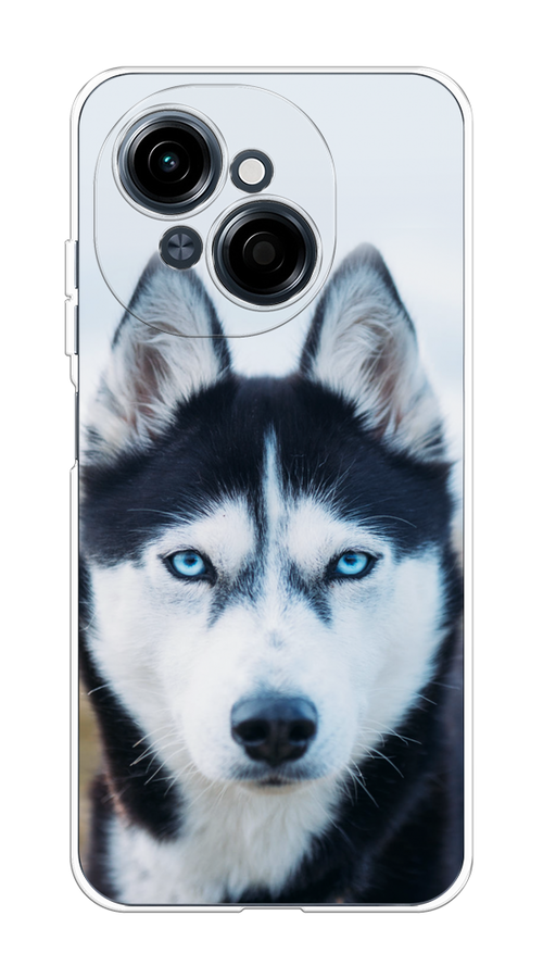 

Чехол на Tecno Spark Go 1/Pop 9 "Хаски 2", Синий;белый, 309450-1