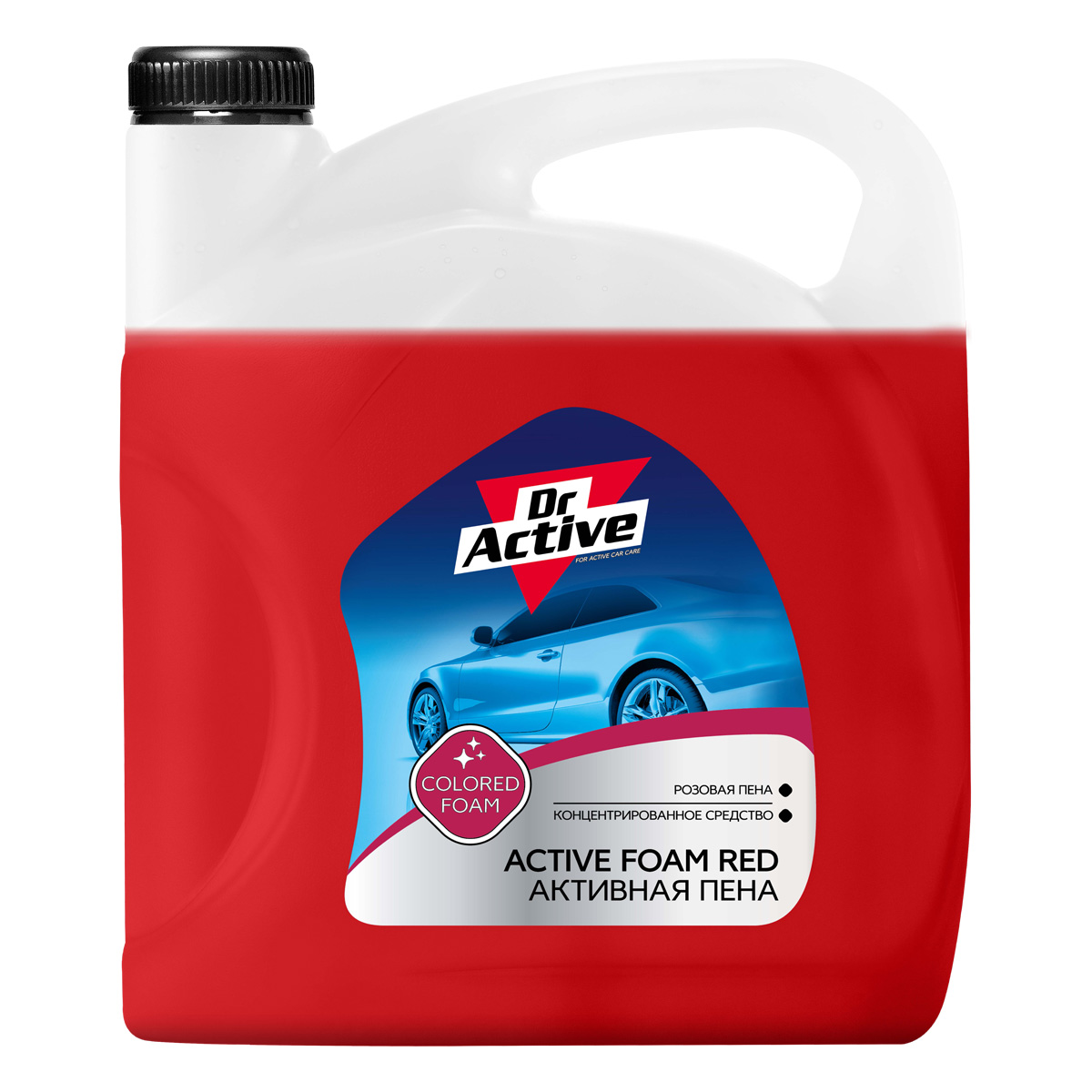 фото Автошампунь dr. active "active foam red" для б/к мойки автомобиля, концентрат 5,8кг