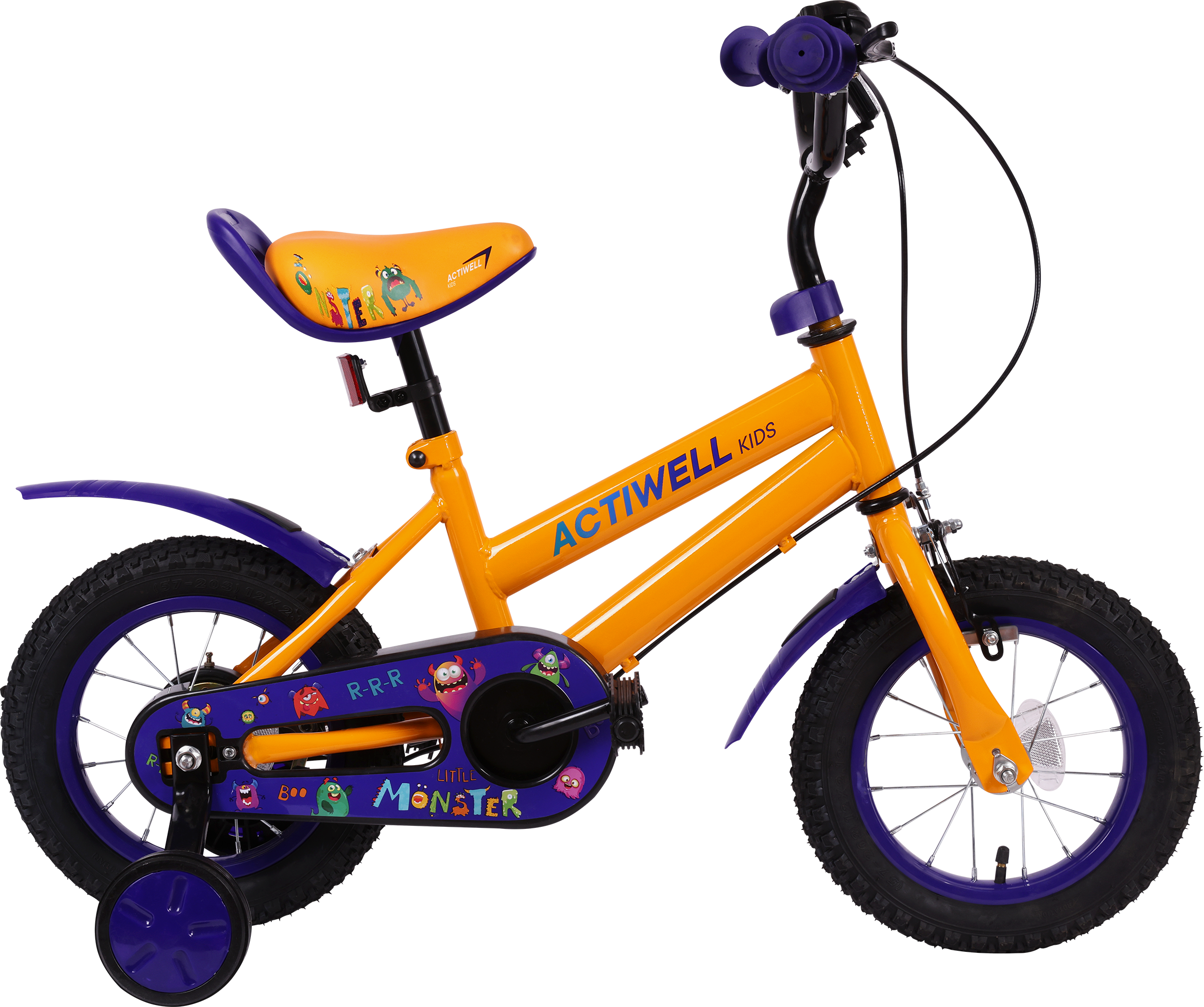 Велосипед городской детский Actiwell двухколесный 12" оранжевый
