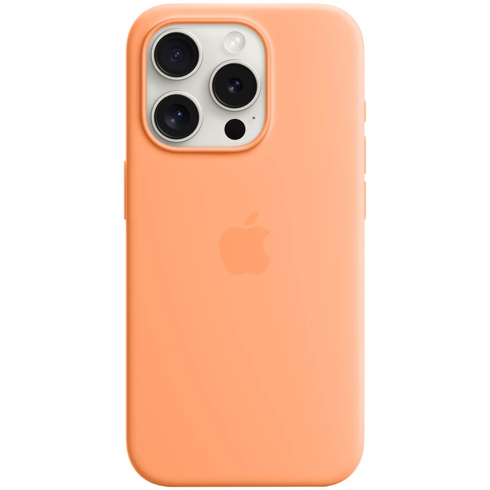 

Чехол Apple для iPhone 15 Pro Silicone Case Magsafe апельсиновый сорбет, Оранжевый, iPhone 15 Pro Silicone Case MagSafe