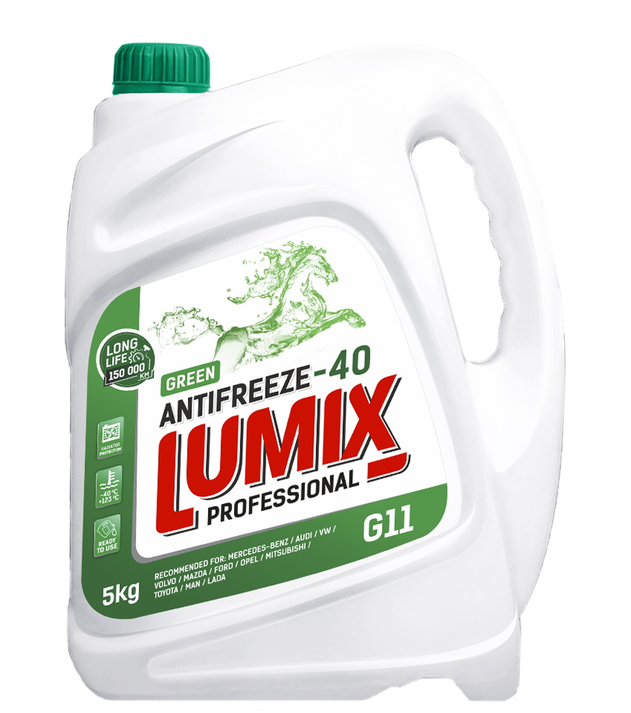 фото Антифриз lumix antifreeze green g11 (-40) зеленый 5кг