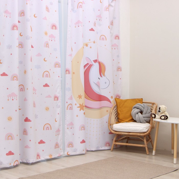 

Комплект штор Этель Boho rainbow 145х260 см-2 шт 140 г/м2, Colibri