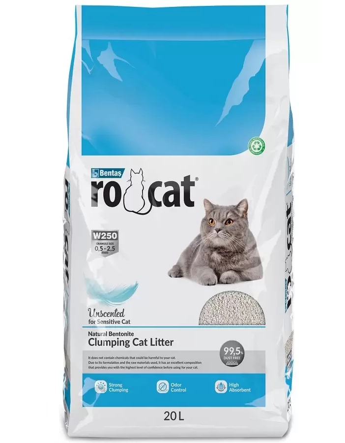 

Комкующийся наполнитель Ro Cat бентонитовый, 17 кг, 20 л