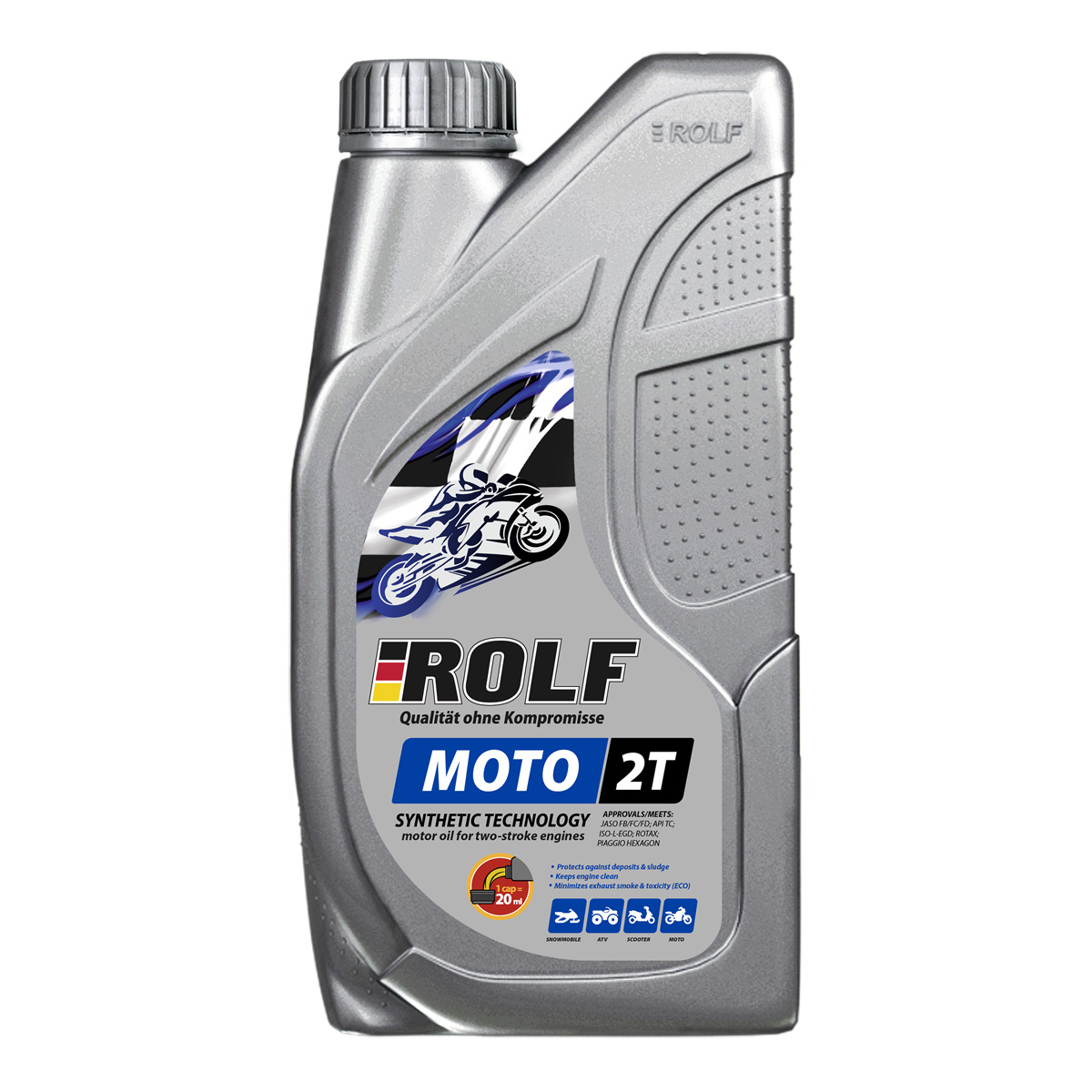 Моторное масло Rolf полусинтетическое MOTO 2T 1л