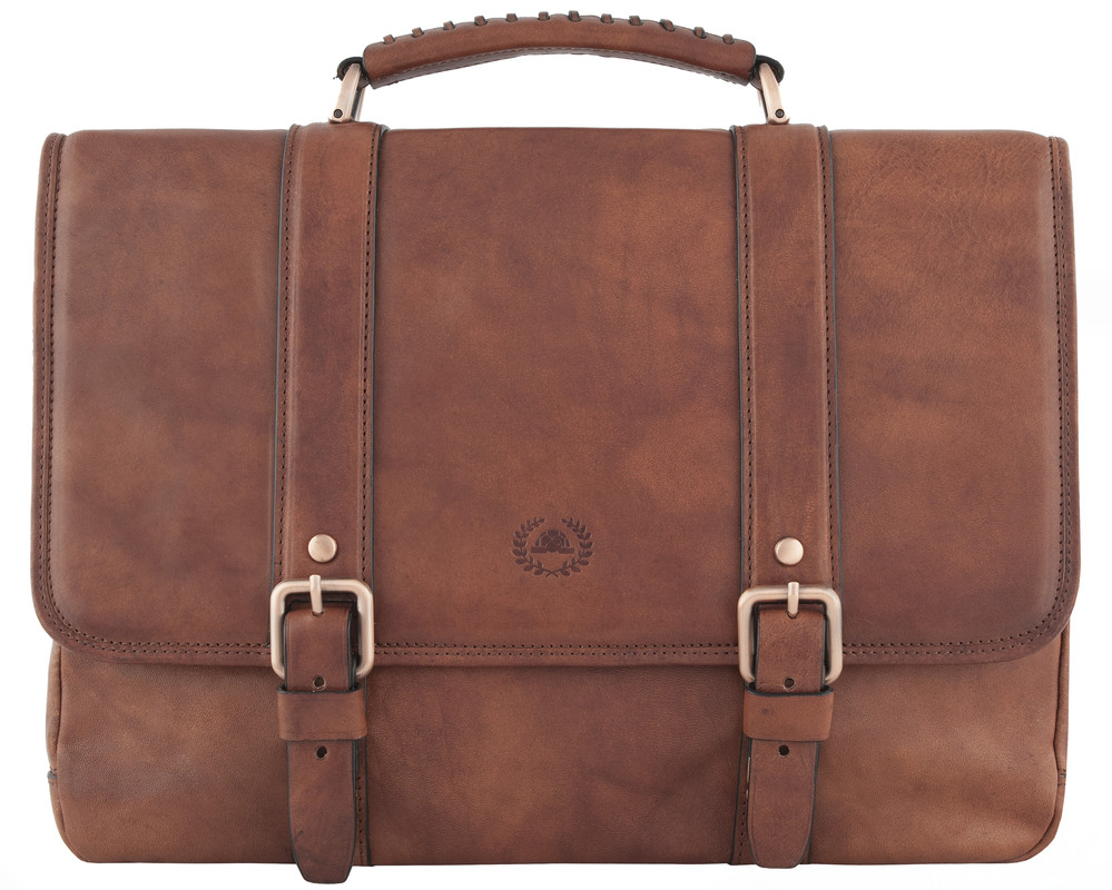 

Портфель унисекс Tony Perotti 743230/3 коричневый средний, 743230/3