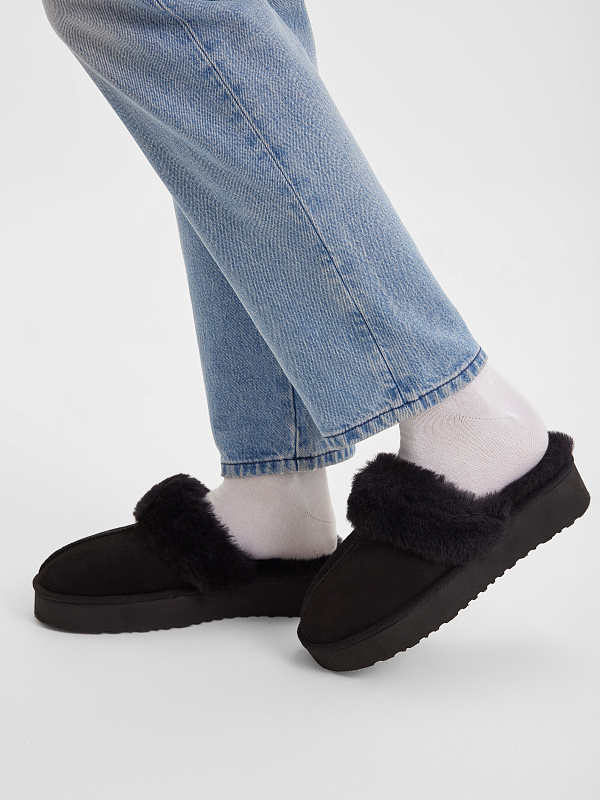 Сабо женские RABBIT LOAFERS TOTO BLACK черные 38 RU
