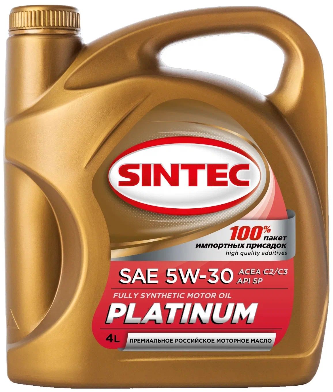 Моторное масло SINTEC синтетическое PLATINUM SAE 5W30 API SP ACEA C2/C3 4л