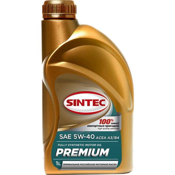 фото Моторное масло sintec premium sae 5w-40 api sn, acea a3/b4 синтетическое 1 л