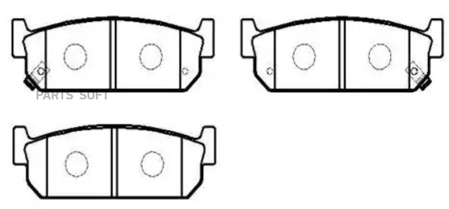 HSB HP5070 Колодки тормозные дисковые NISSAN: INFINITI: Q45 94.3-, J30 91.2- 1шт