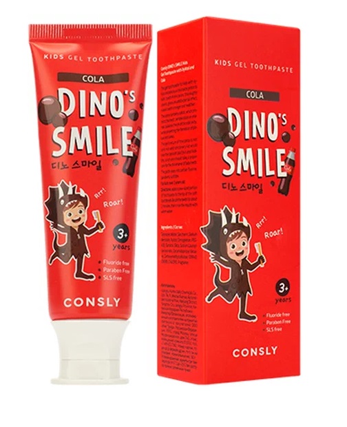 Зубная паста детская Consly Dino's Smile кола гелевая с 3 лет 60 г