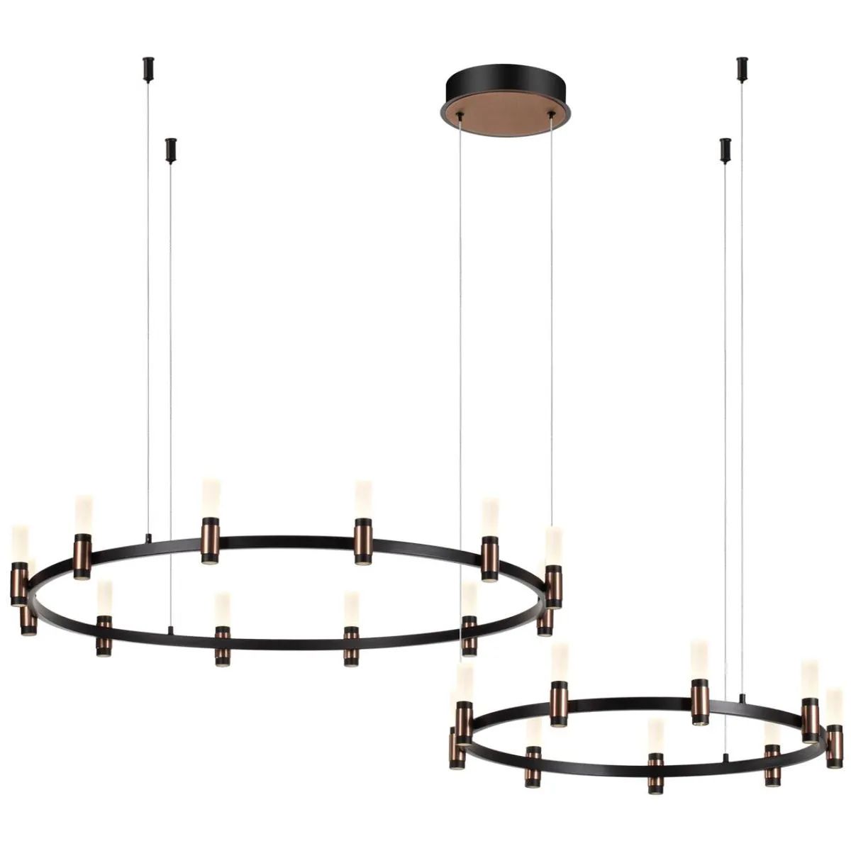 

Люстра Odeon Light Candel 5009/98LA LED 98W, цвет матовый черный/ античная бронза/белый/