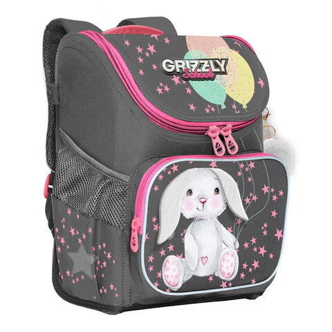 

Ранец Grizzly с брелоком LITTLE BUNNY RAl-294-3/2 арт. 271182 серый