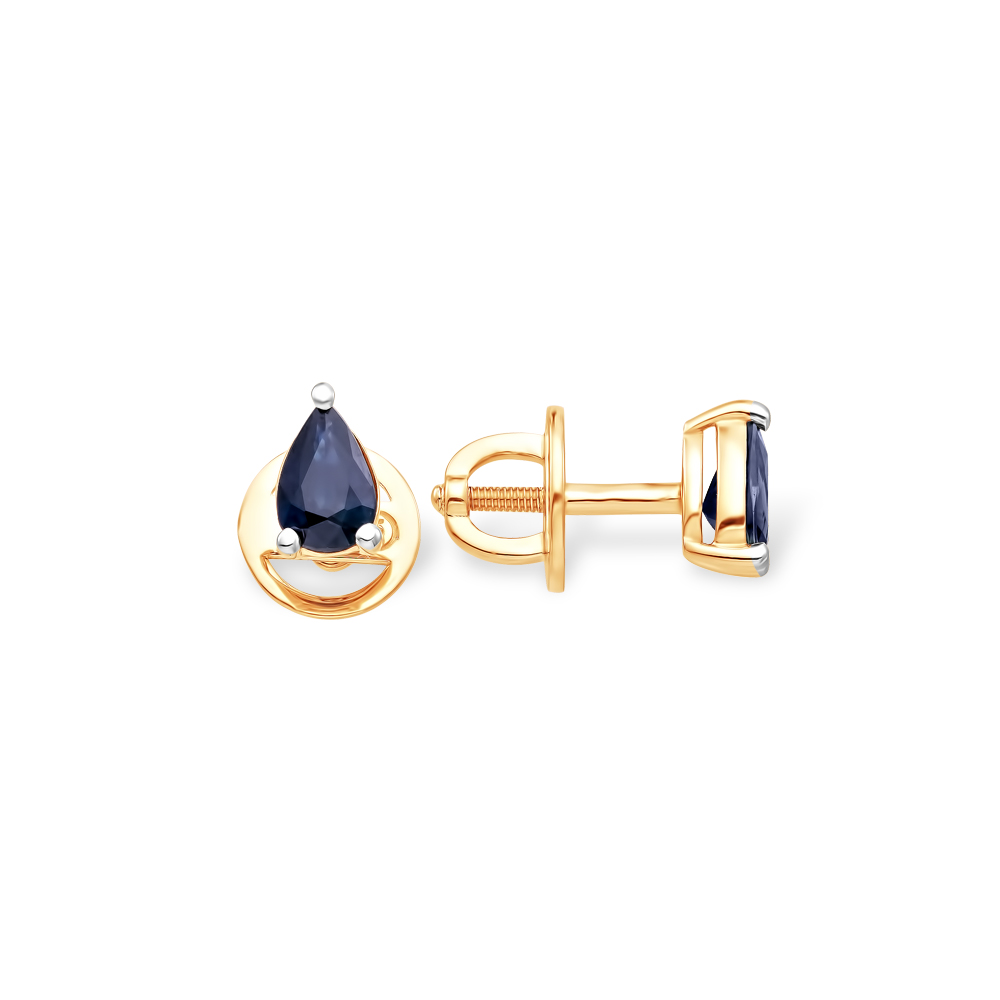 Серьги из золота EFREMOV 585 С13319398, сапфир