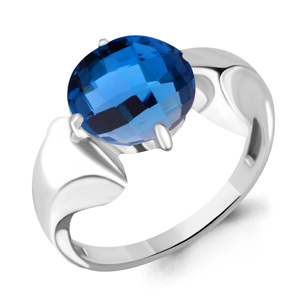 

Кольцо из серебра с топазом р. 17 Aquamarine 6594493_925_р, 6594493_925_р