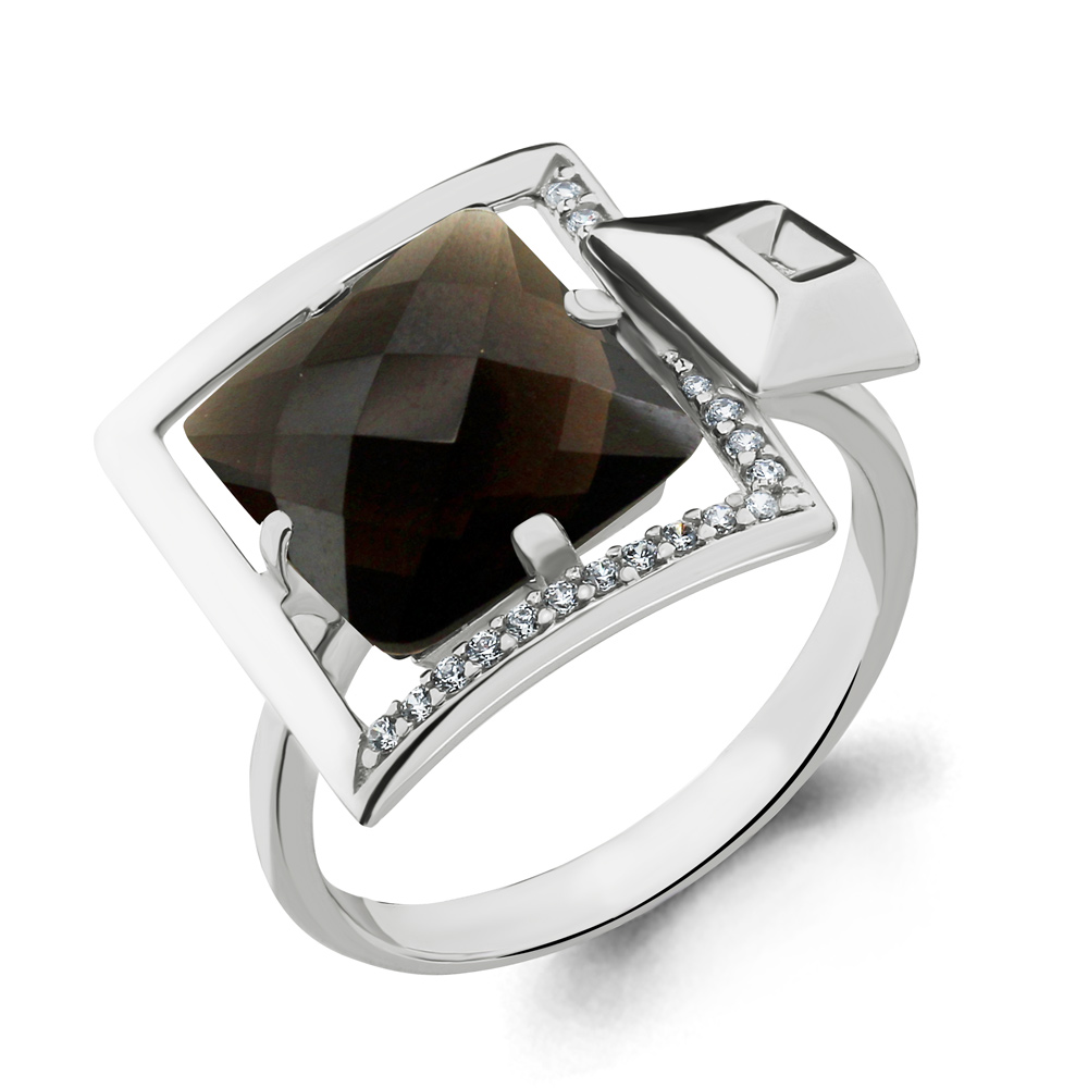 

Кольцо из серебра с кварцем р. 18 Aquamarine 6594501А_925_р, 6594501А_925_р