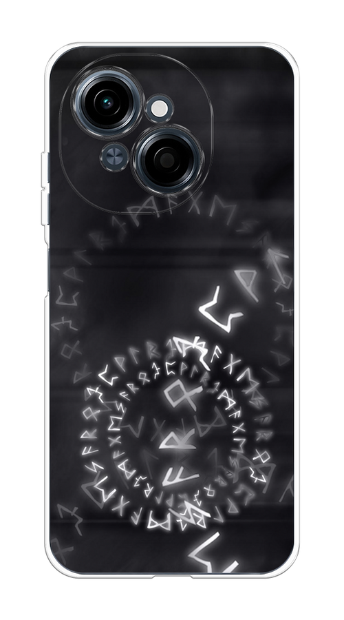 

Чехол на Tecno Spark Go 1/Pop 9 "Руны", Серый;черный, 309450-1