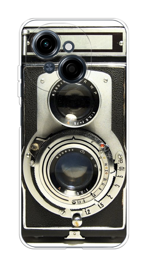 

Чехол на Tecno Spark Go 1/Pop 9 "Старинный фотоаппарат", Серый;черный, 309450-1