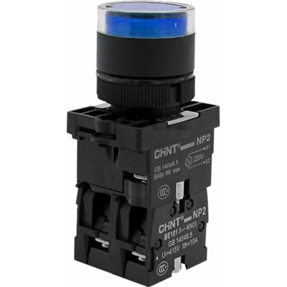

CHINT Кнопка двойная NP2-EW8465 1НО+1НЗ AC/DC 220/230В(LED) IP40 574745