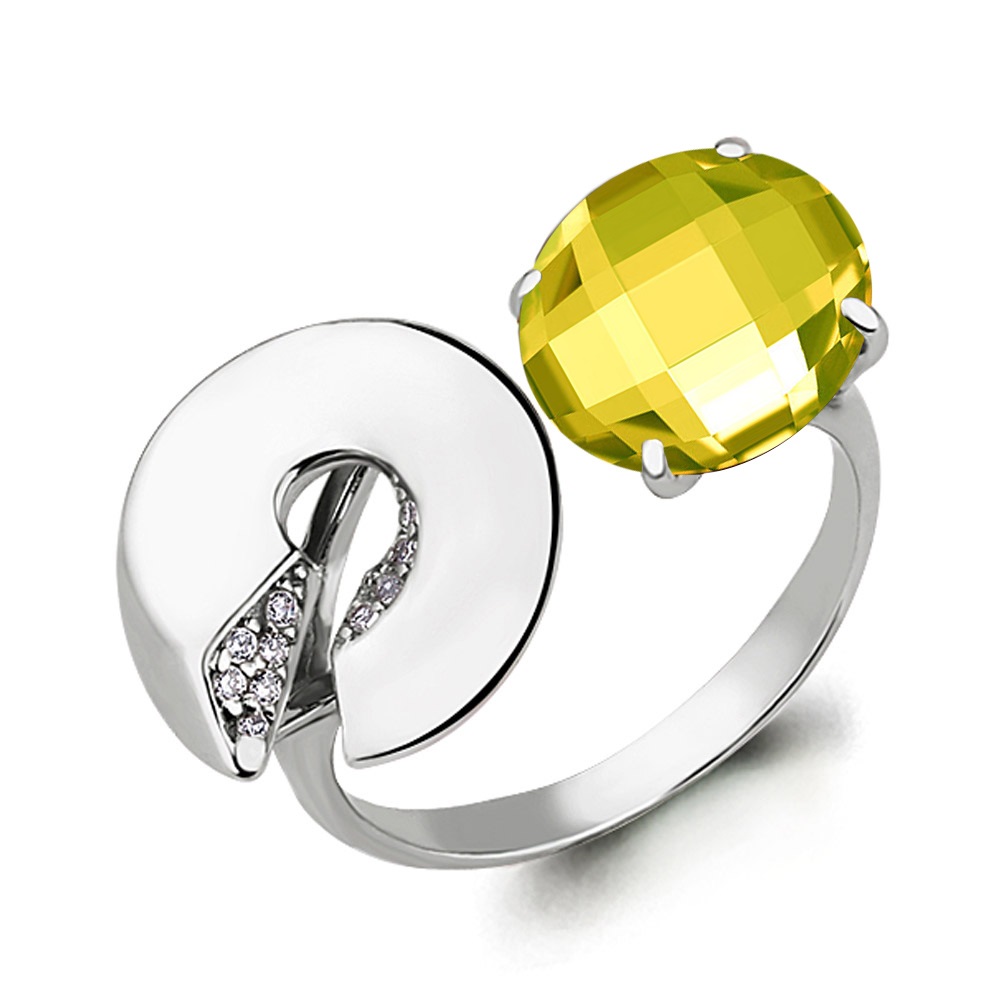фото Кольцо из серебра с кварцем р. 19 aquamarine 6594611а_925_р