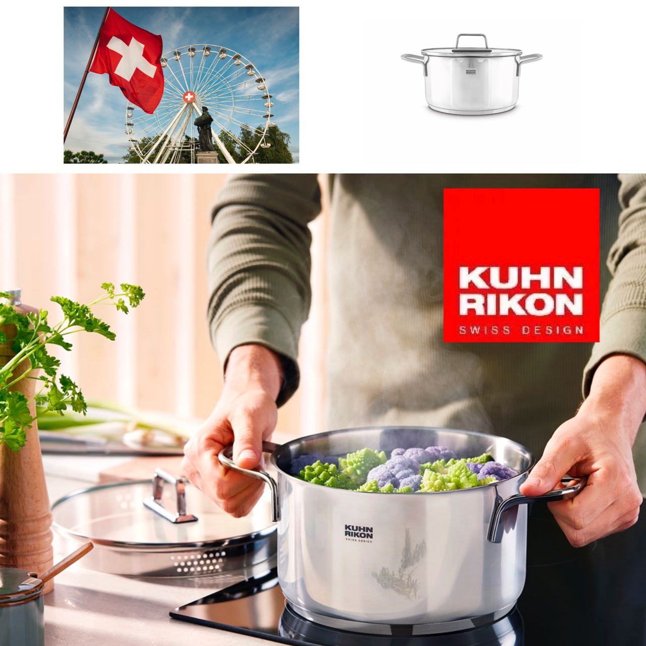 Кастрюля Kuhn Rikon Fresh 5,4л 24см нержавеющая сталь