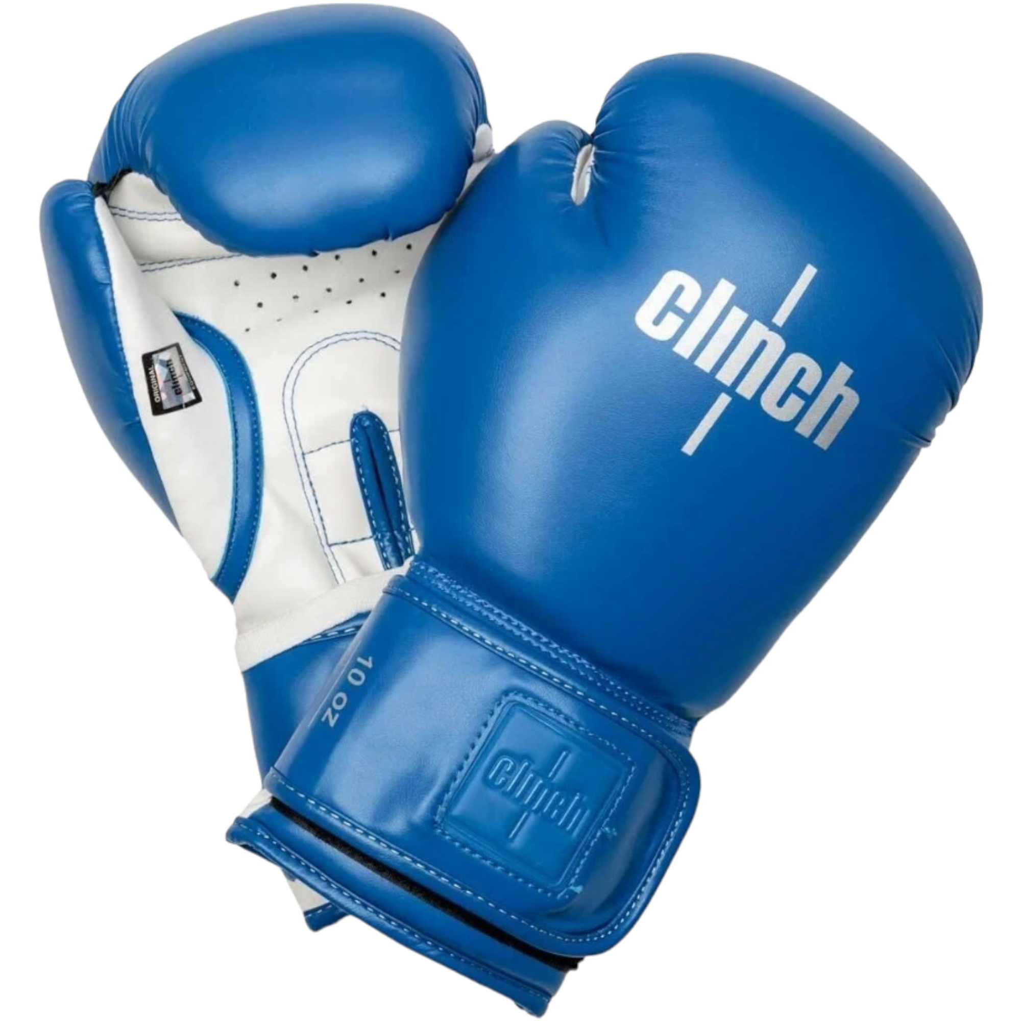 Перчатки бокс Clinch Fight 2.0 сине-белые С137, 10 унций