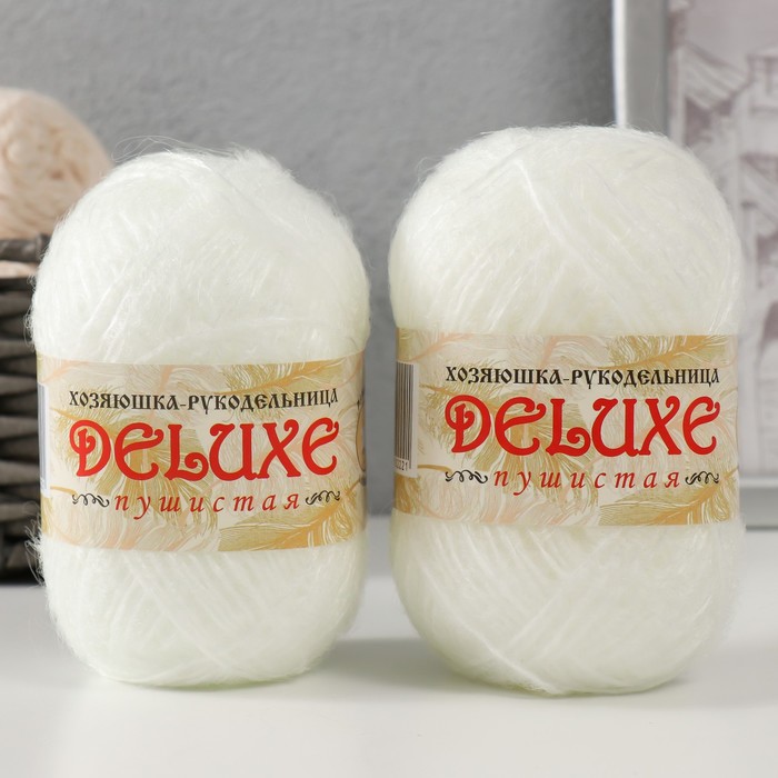 

Пряжа для вязания "DeLuxe" 100% полипропилен 140м/50гр набор 2 шт - Белый