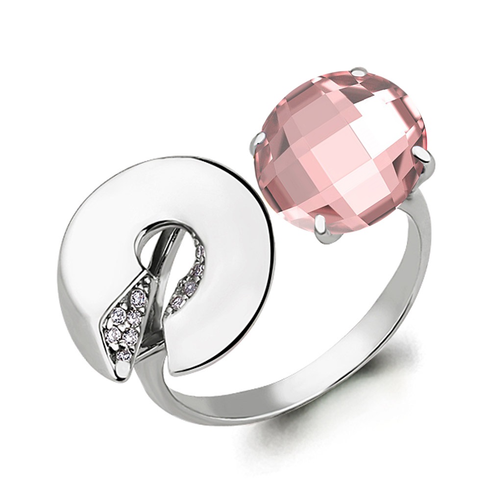 

Кольцо из серебра с морганитом р. 17,5 Aquamarine 6594690А_925_р, 6594690А_925_р