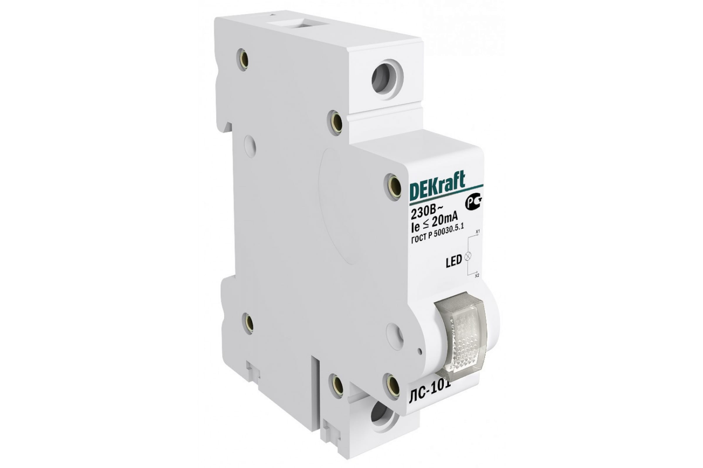 

Dekraft Сигнальная лампа ЛС101-1Р-WHI-LED 18010DEK