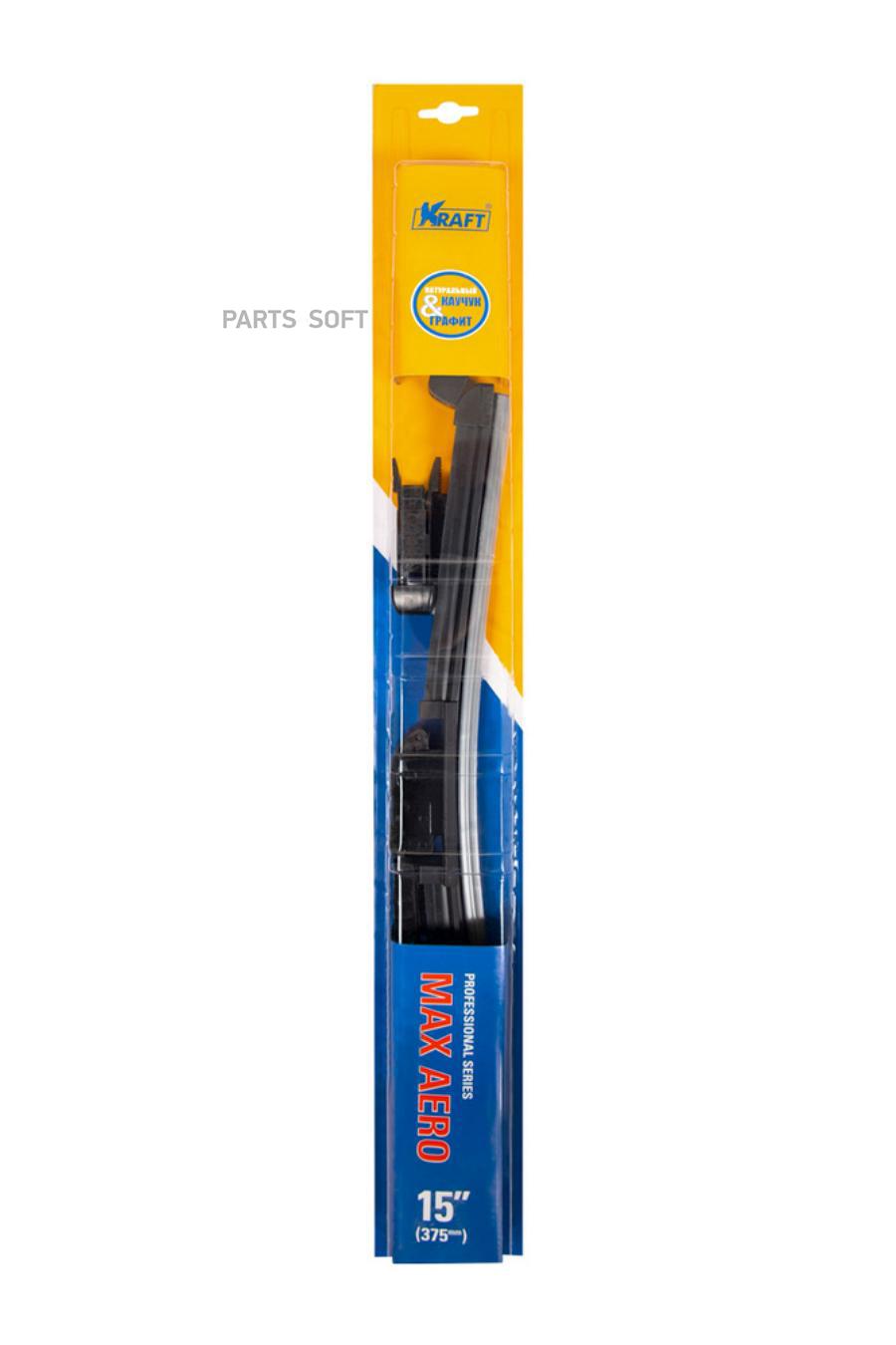 

KRAFT KT830022 Щетка стеклоочистителя универсальная бескаркасная 375mm,10 адаптеров