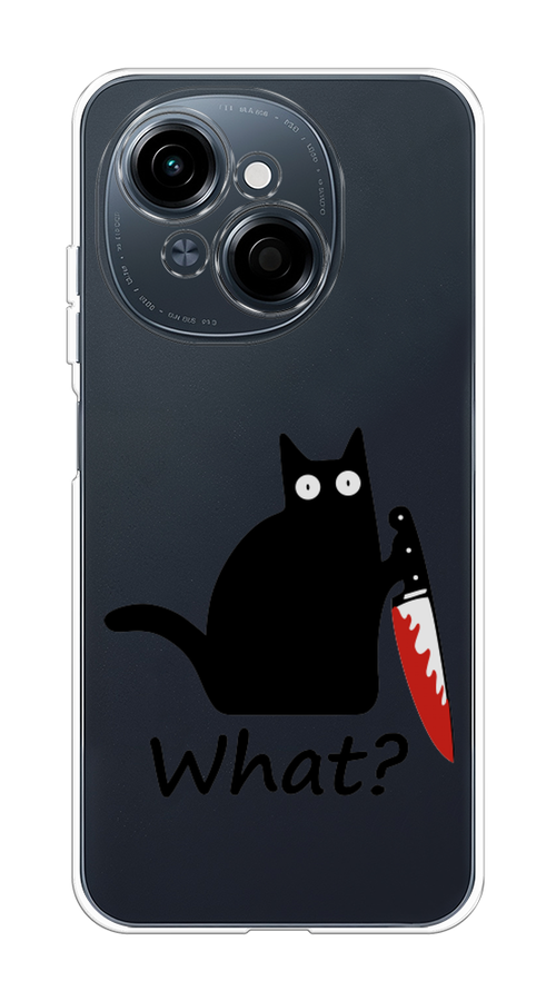 

Чехол на Tecno Spark Go 1/Pop 9 "Котик с ножом", Черный;красный, 309450-1