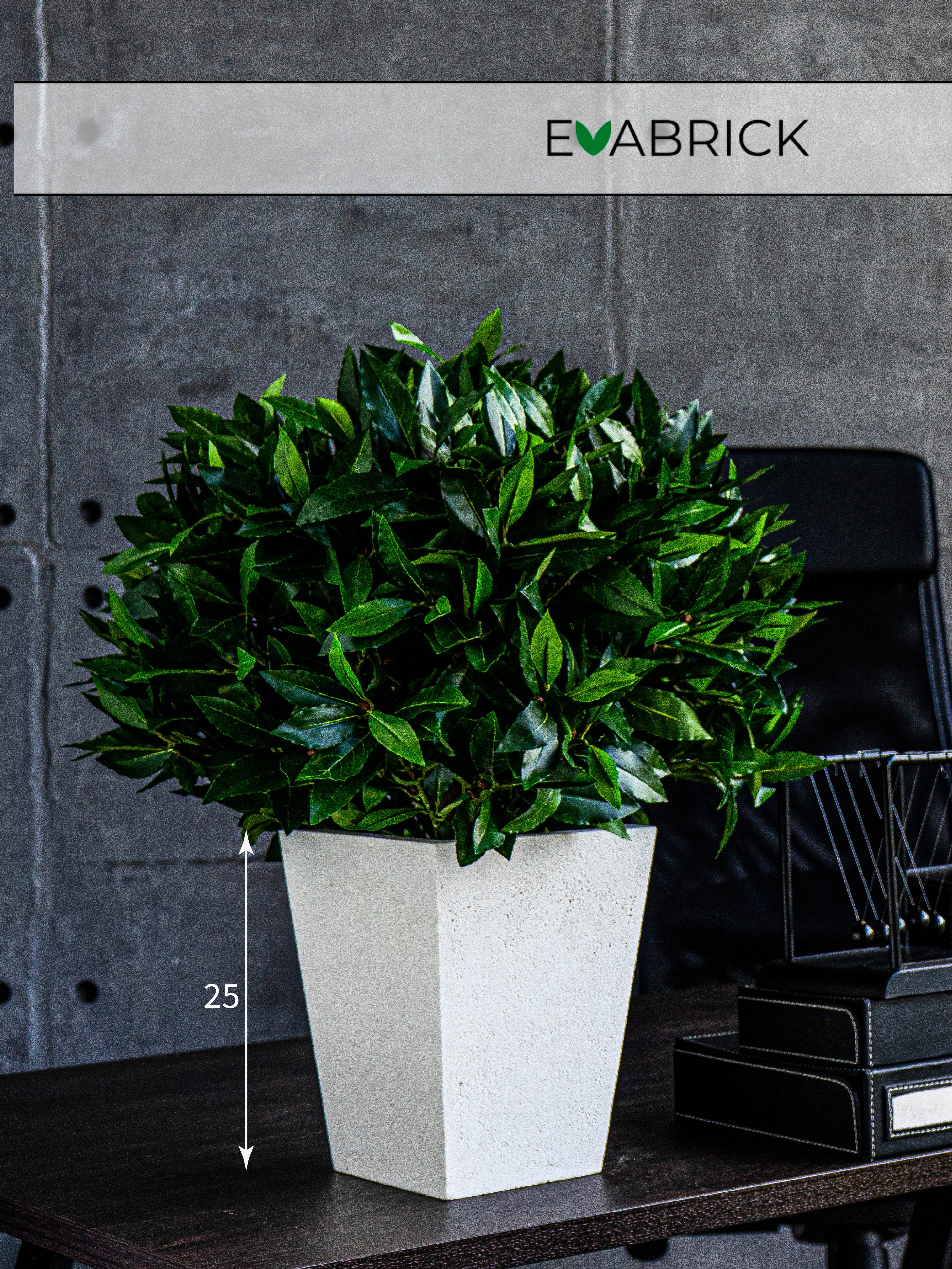 Кашпо Evabrick Pyramid 5 л белый искусственный камень 1 шт.