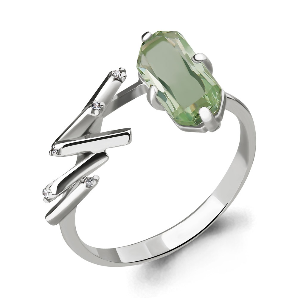 

Кольцо из серебра с празиолитом р. 16,5 Aquamarine 6594715_925_р, 6594715_925_р