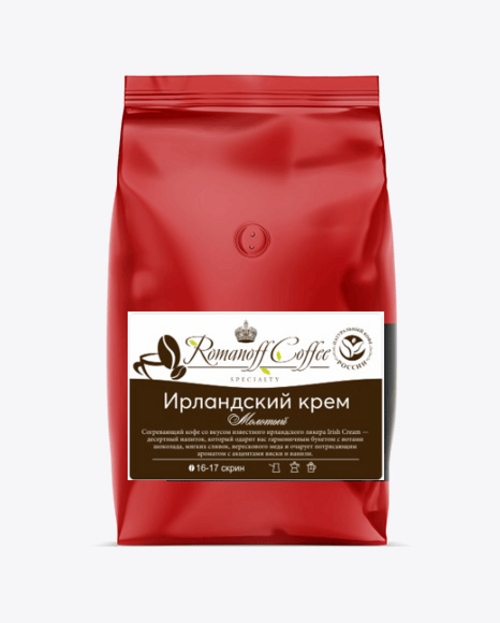 Кофе в зернах Romanoff TeaCo ароматизированный Ирландский крем арабика Премиум, 200 г
