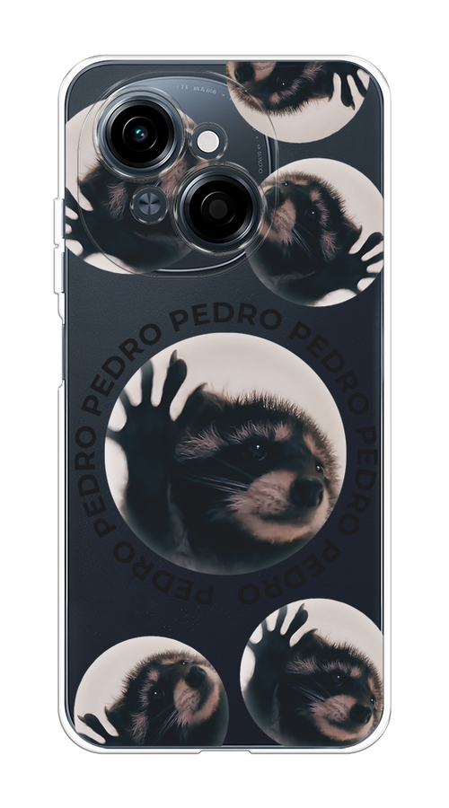 

Чехол на Tecno Spark Go 1/Pop 9 "Pedro енот", Черный;бежевый;прозрачный, 309450-1