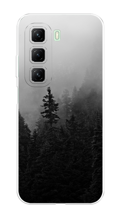 

Чехол на Infinix Hot 50 4G "Туманный лес", Серый;черный, 3106550-1