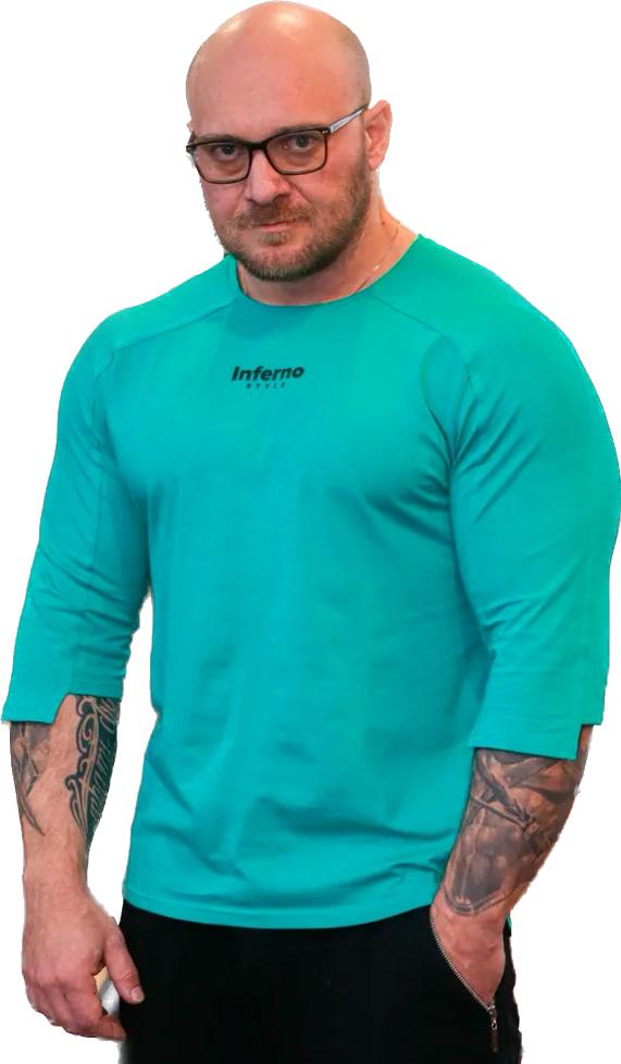 

Лонгслив мужской INFERNO style Ф-006 бирюзовый S, Ф-006