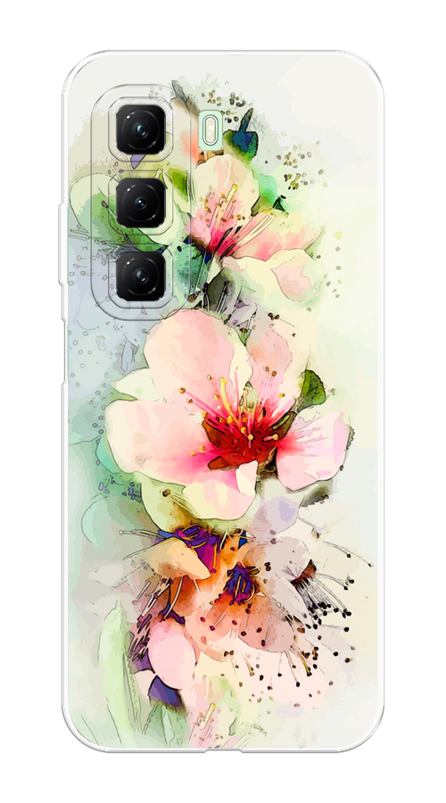 

Чехол на Infinix Hot 50 4G "Нежные цветы", Зеленый;розовый, 3106550-1