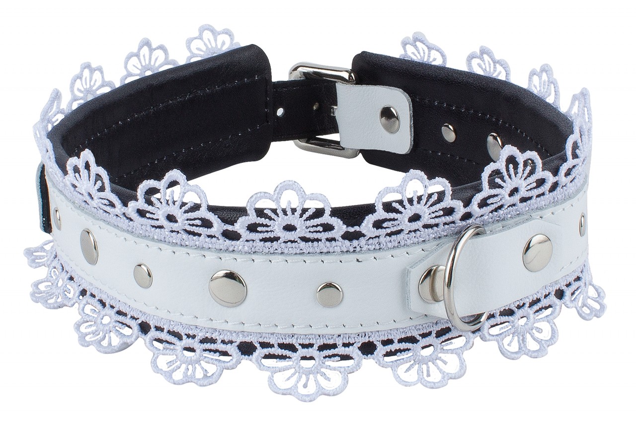 Ошейник Fire Horse БДСМ, белый, 002-010