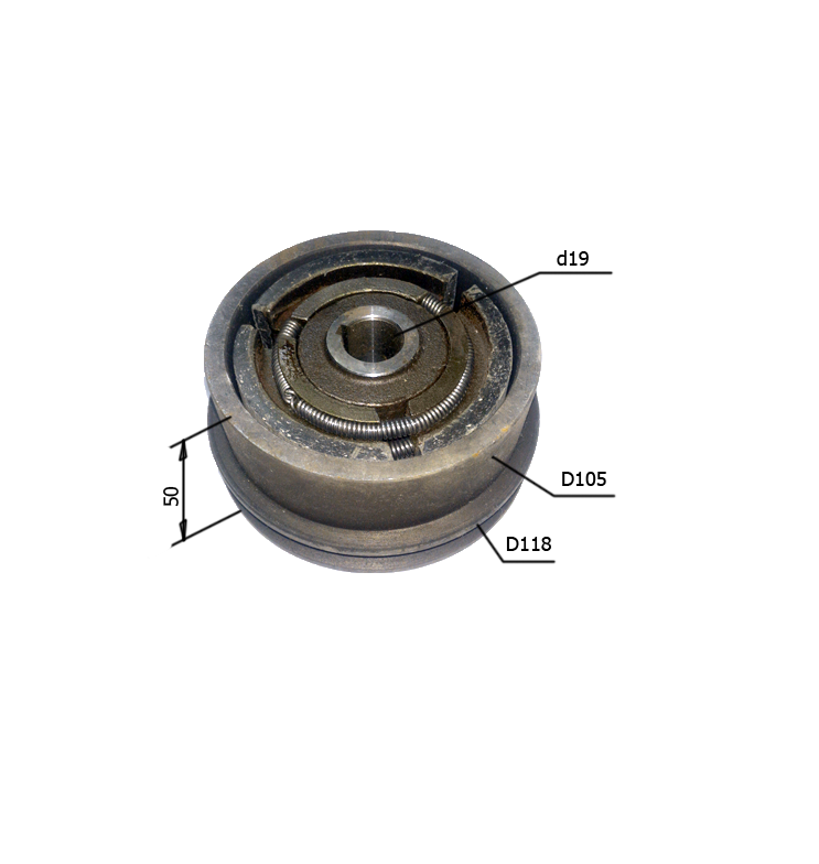 Сцепление Кит для виброплиты под шпонку, внутренний диаметр 19мм, арт. 007-2060