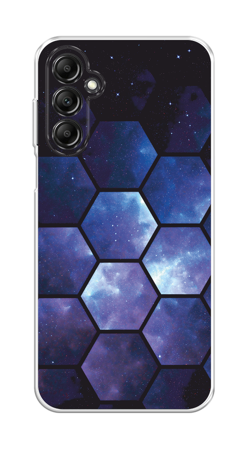

Чехол на Samsung Galaxy A15 "Соты космос", Черный;фиолетовый, 2108950-1