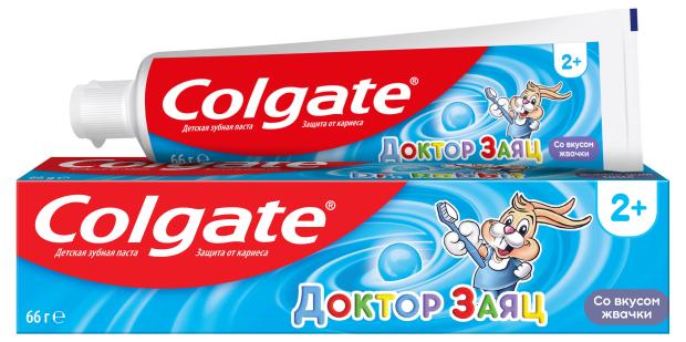 Зубная паста детская Colgate Доктор заяц Вкус жвачки защита от кариеса с фторидом 50 мл 137₽