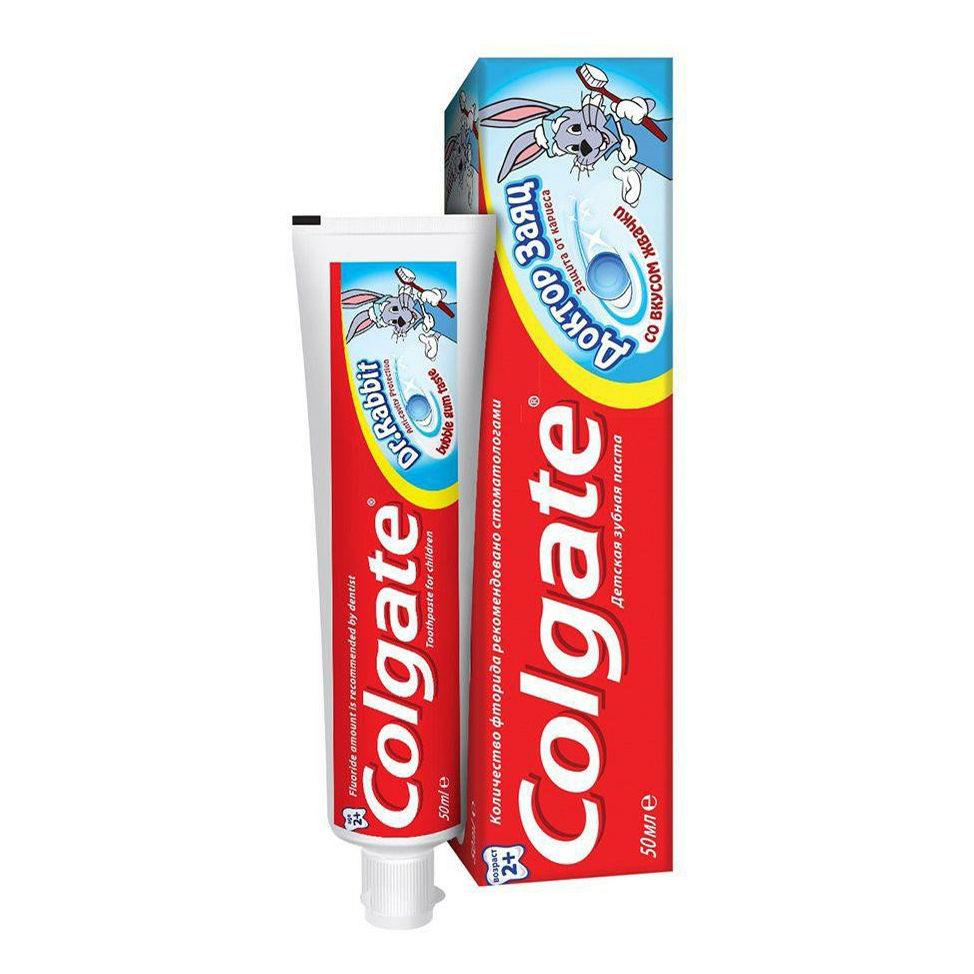 Зубная паста детская Colgate Доктор Заяц со вкусом жвачки 50 мл