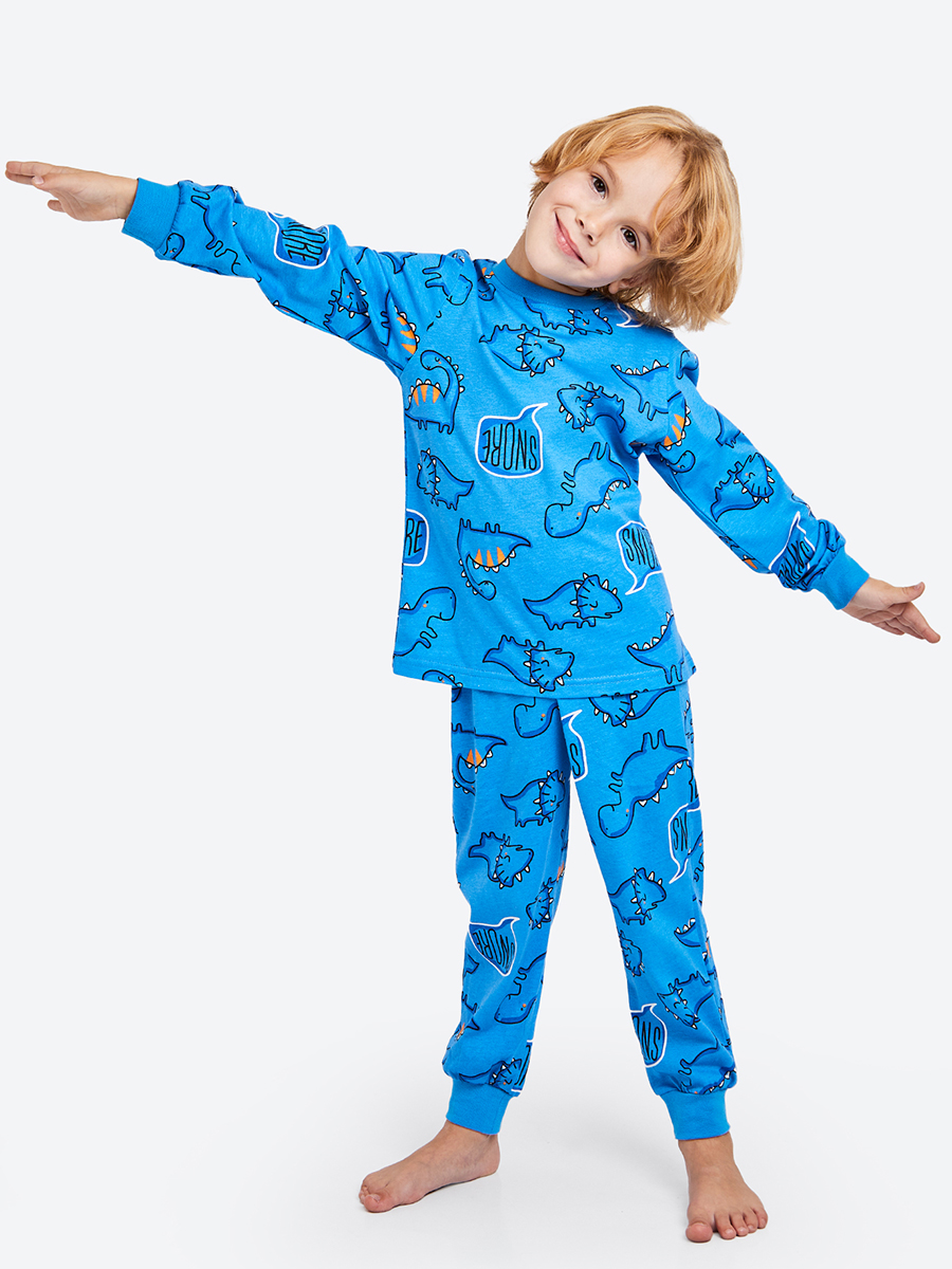 Пижама детская HappyFox HF00300, синий, 92