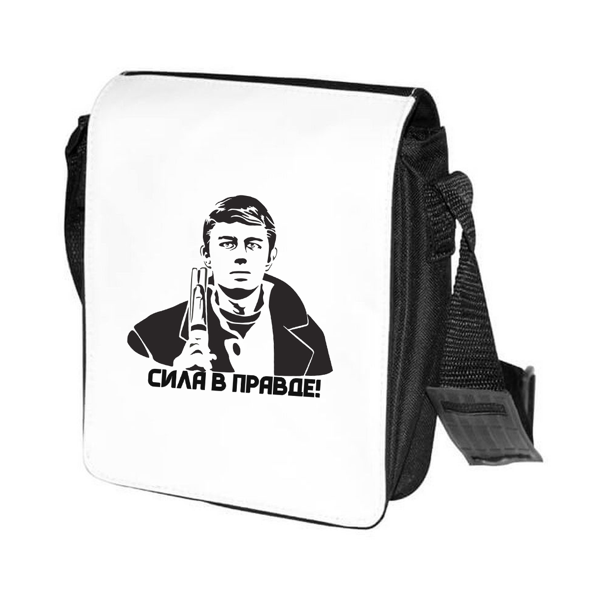 

Сумка унисекс CoolPodarok CN0501710 черно-белый, Черный;белый, CN0501710