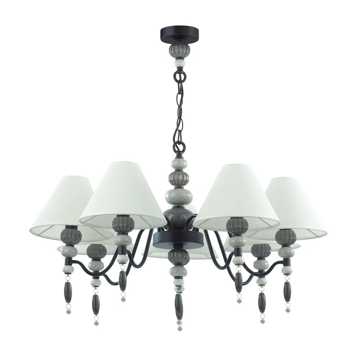 

Люстра Odeon Light EXCLUSIVE Sochi 4896/7 E14 40W, цвет черный матовый/светло-серый/серы