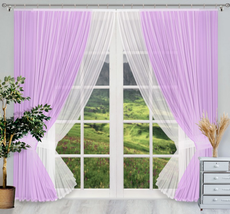 

Wisan 54482 комплект ВЕРЕСК/белый, из маркизета, размеры: (высота 250 см х ширина 200 см)