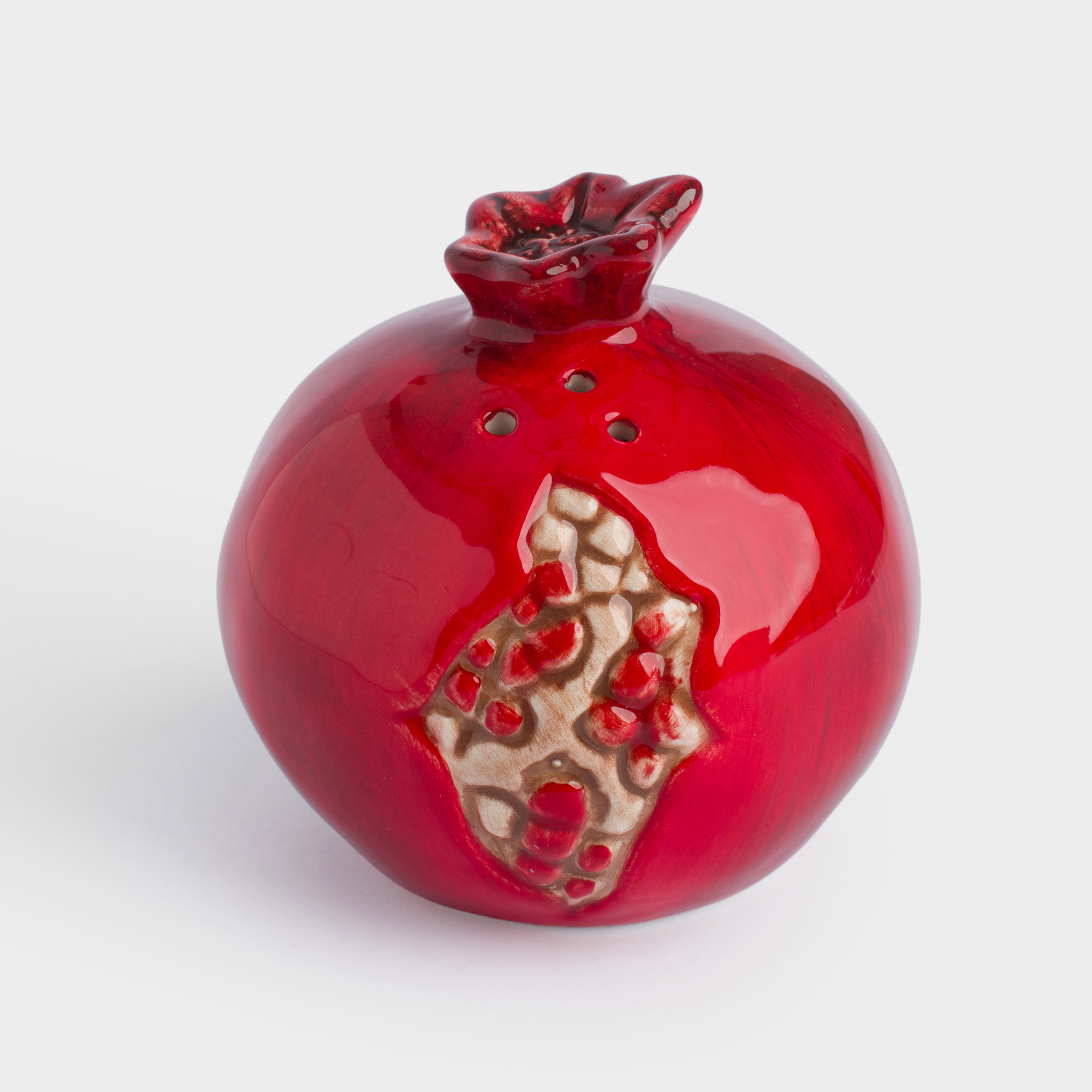 

Емкость для соли или перца, 8 см, керамика, бордовая, Гранат, Pomegranate, Красный