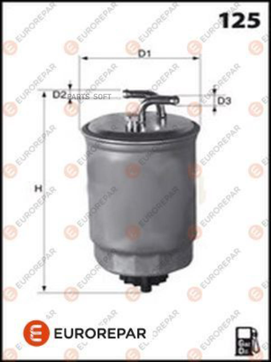 

EUROREPAR E148155 Фильтр VW T2/GOLF 2/LT/POLO 1.3D-2.4D/HONDA ACCORD 2.0D -00 1шт