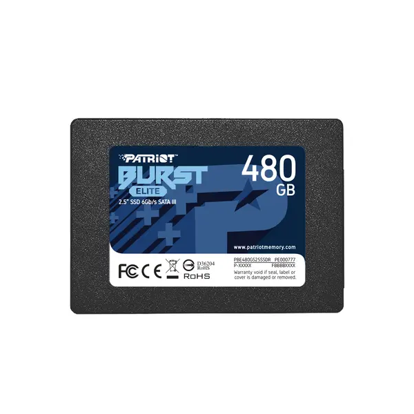 

SSD накопитель Patriot Burst Elite 2.5" 480 ГБ (PBE480GS25SSDR), Burst Elite