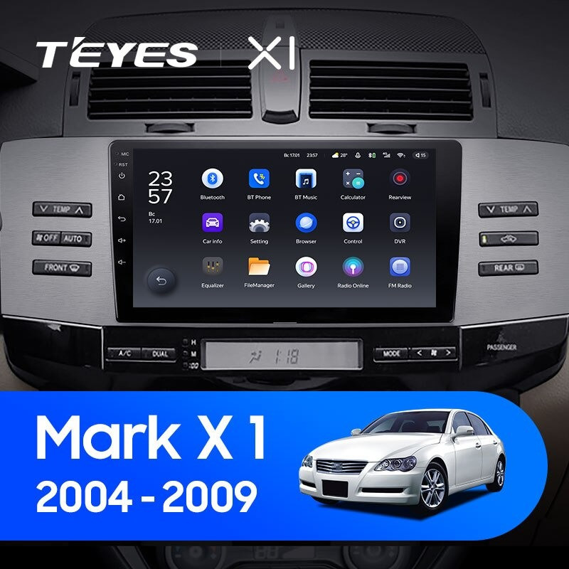 Штатная магнитола Teyes X1 4G 232 Toyota Mark X 1 X120 2004-2009 2470000₽